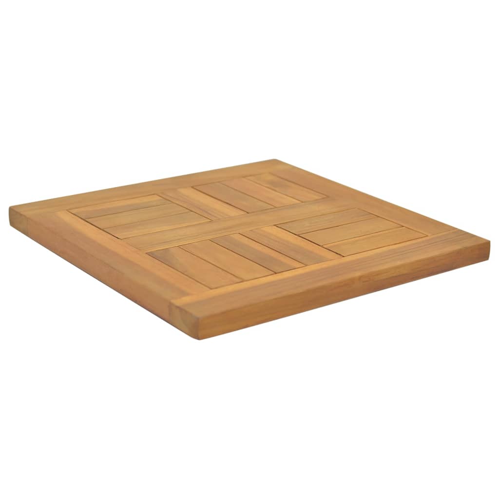 Solid Teak Square Table Top 40x40x2.5 cm - Durable Wood Design