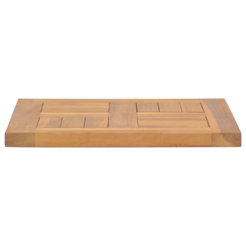 Solid Teak Square Table Top 40x40x2.5 cm - Durable Wood Design