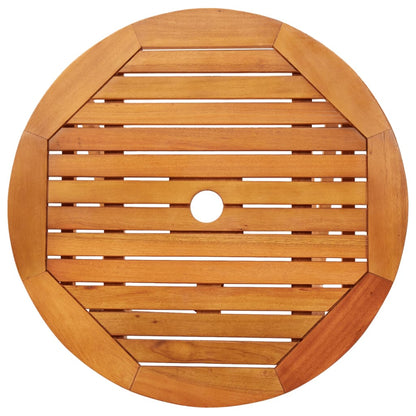 Folding Garden Table Ø60x75 cm Solid Eucalyptus Wood