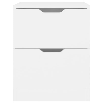 Pair of White Bedside Cabinets, 40x40x50 cm, Engineered Wood