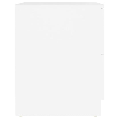 Pair of White Bedside Cabinets, 40x40x50 cm, Engineered Wood