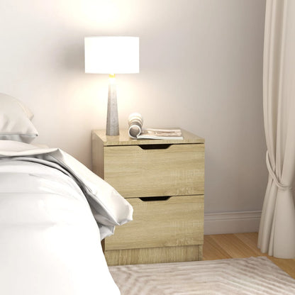 Sonoma Oak Bedside Cabinets 2 pcs, 40x40x50 cm, Engineered Wood