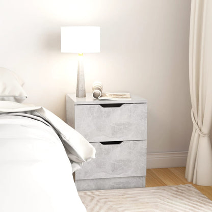 Concrete Grey Bedside Cabinet, 40x40x50 cm, Engineered Wood