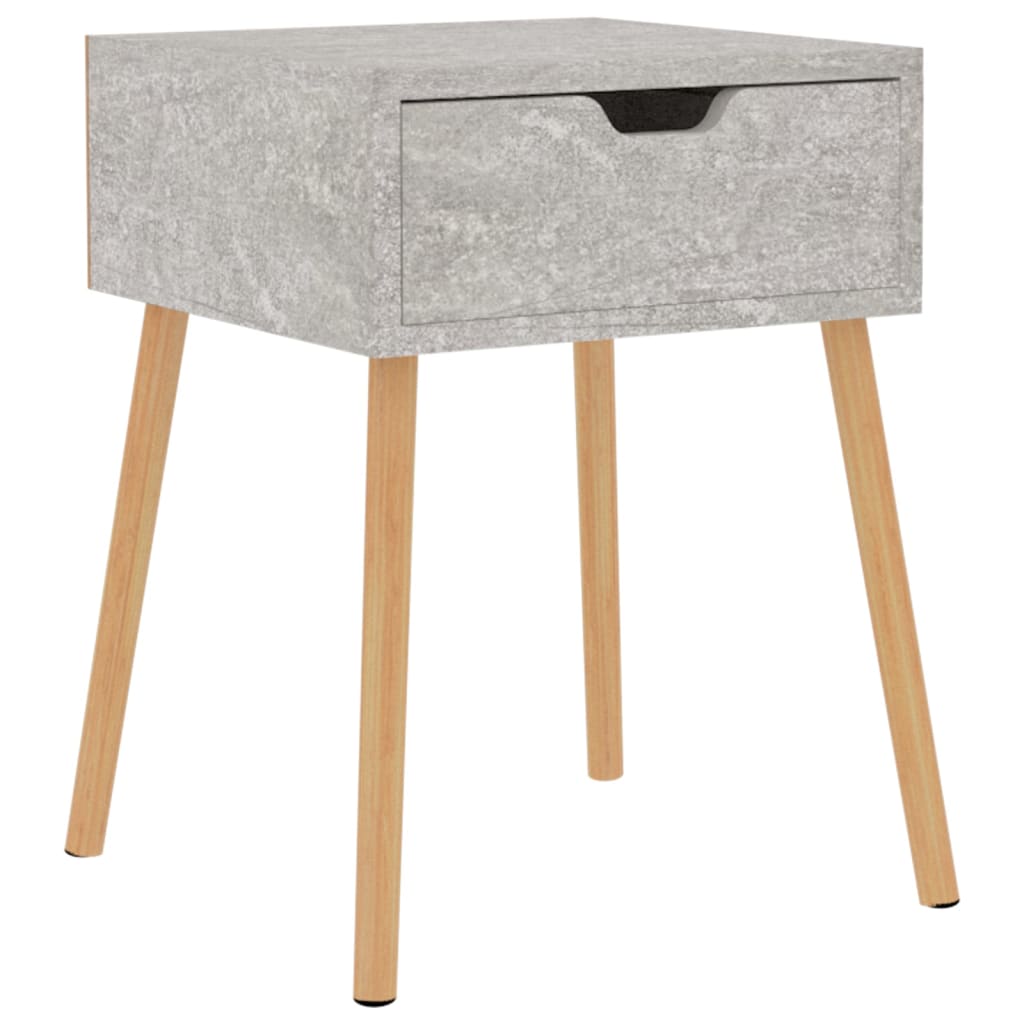 Concrete Grey Bedside Cabinet, 40x40x56 cm, Engineered Wood