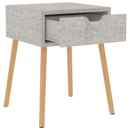 Concrete Grey Bedside Cabinet, 40x40x56 cm, Engineered Wood