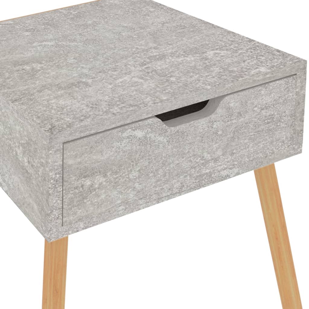 Concrete Grey Bedside Cabinet, 40x40x56 cm, Engineered Wood