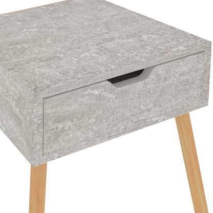 Concrete Grey Bedside Cabinet, 40x40x56 cm, Engineered Wood