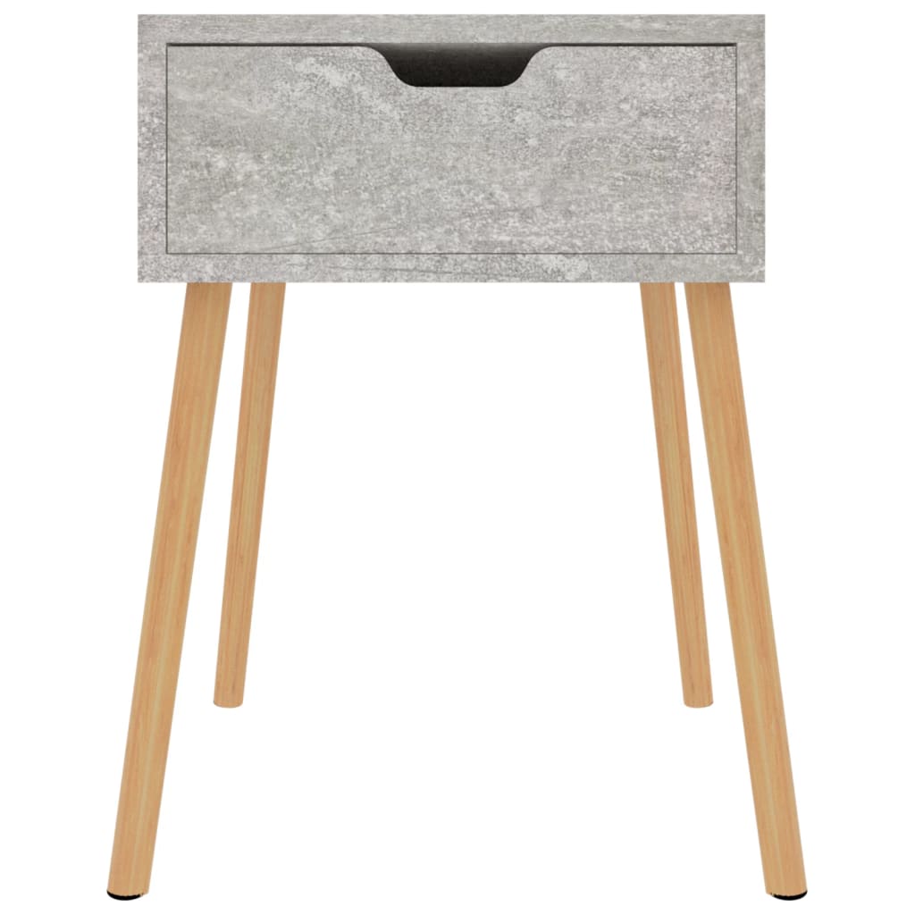 Concrete Grey Bedside Cabinets Set of 2, 40x40x56 cm, Engineered Wood