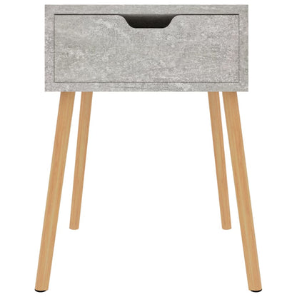 Concrete Grey Bedside Cabinets Set of 2, 40x40x56 cm, Engineered Wood