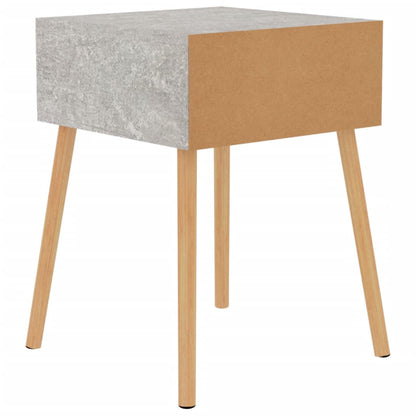 Concrete Grey Bedside Cabinets Set of 2, 40x40x56 cm, Engineered Wood