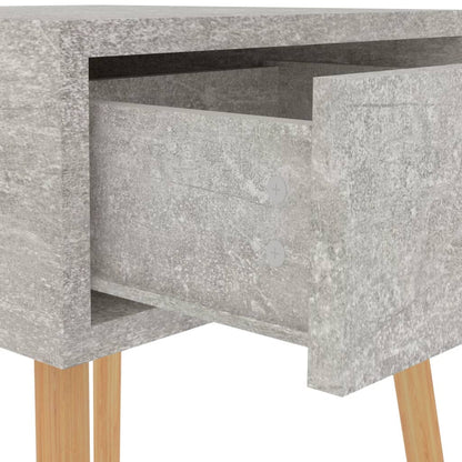 Concrete Grey Bedside Cabinets Set of 2, 40x40x56 cm, Engineered Wood