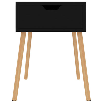 Sleek High Gloss Black Bedside Cabinet 40x40x56 cm - Engineered Wood