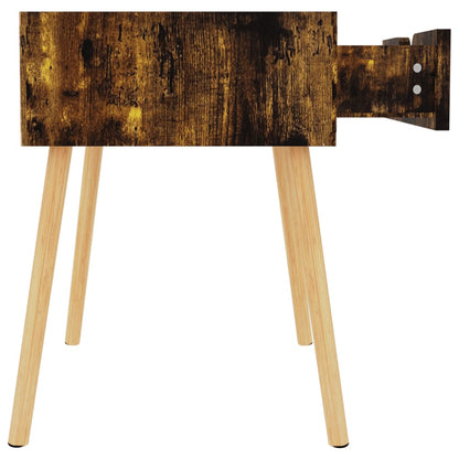 2 Pcs Smoked Oak Bedside Cabinets 40x40x56 cm - Engineered Wood