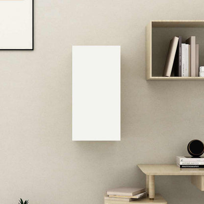 TV Cabinet White and Sonoma Oak 30.5x30x60 cm Engineered Wood