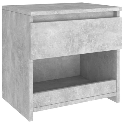 Concrete Grey Bedside Cabinet 40x30x39 cm - Engineered Wood