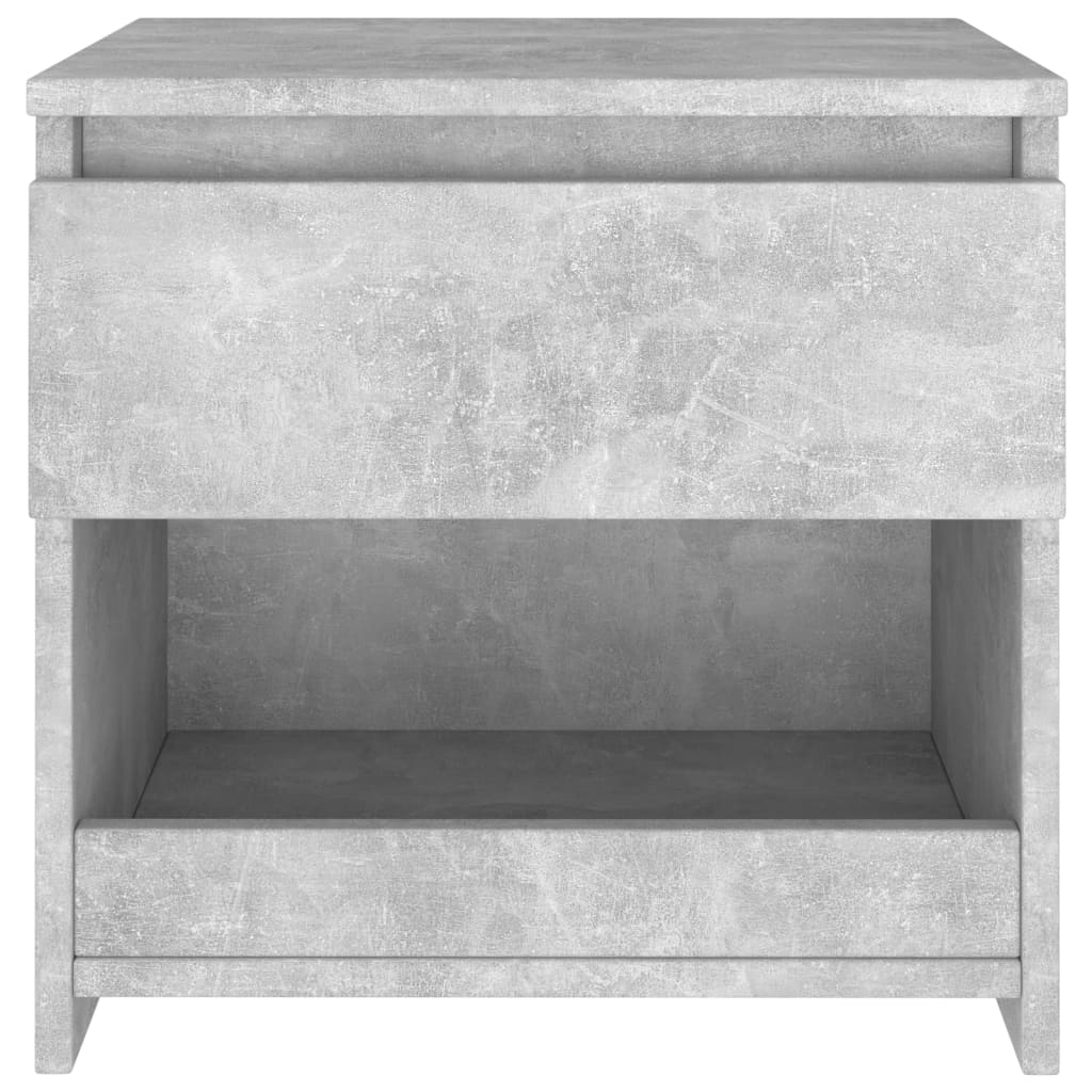 Concrete Grey Bedside Cabinet 40x30x39 cm - Engineered Wood