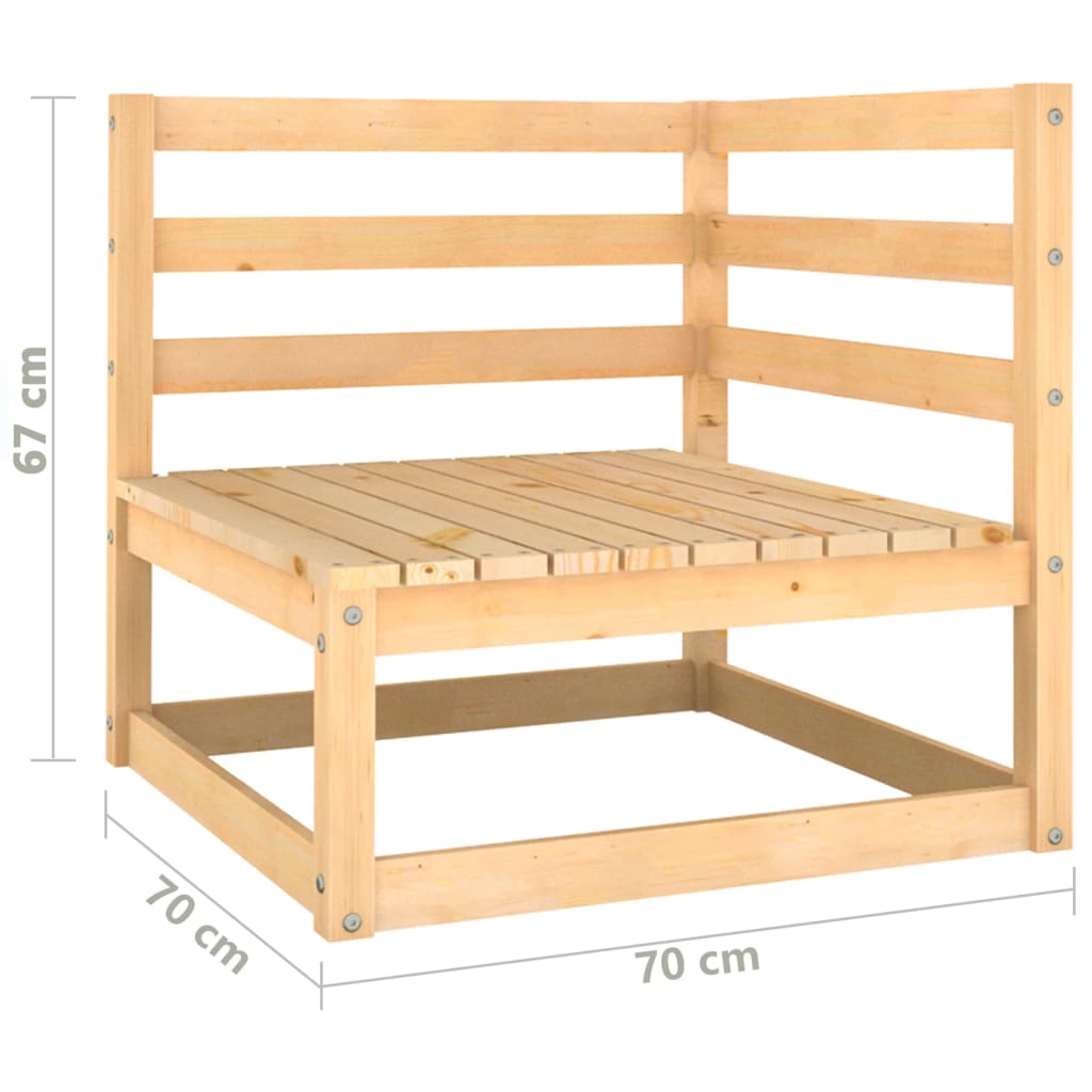 Solid Pine Garden Corner Sofa - Elegant Outdoor Comfort