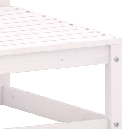 White Solid Pine Garden Corner Sofa - Stylish Outdoor Comfort