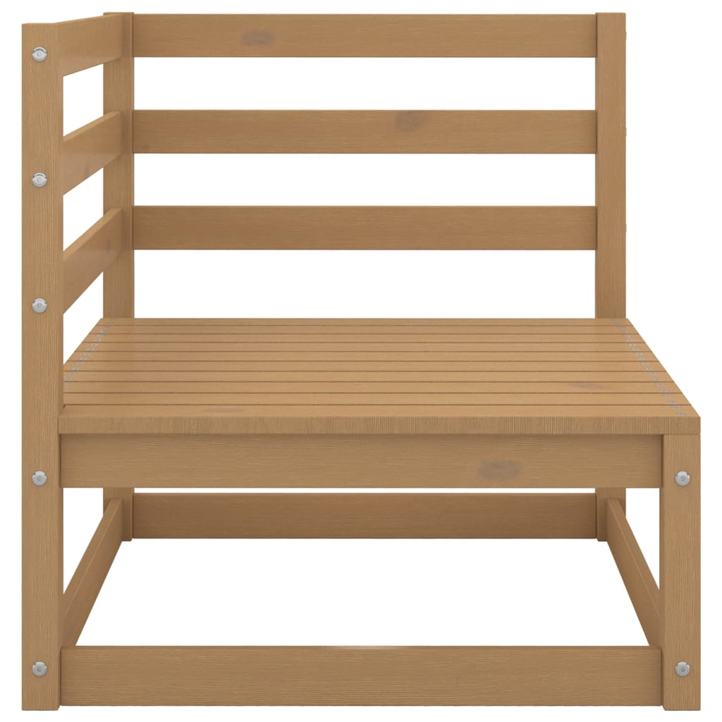 Honey Brown Solid Pine Garden Corner Sofa - Stylish & Durable