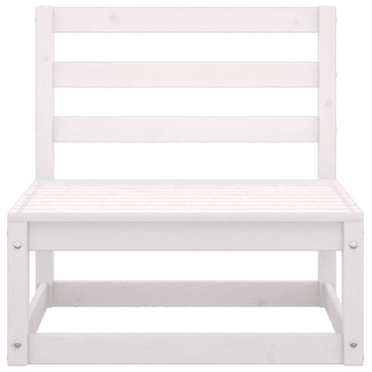 White Solid Pine Wood Garden Middle Sofa