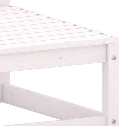 White Solid Pine Wood Garden Middle Sofa