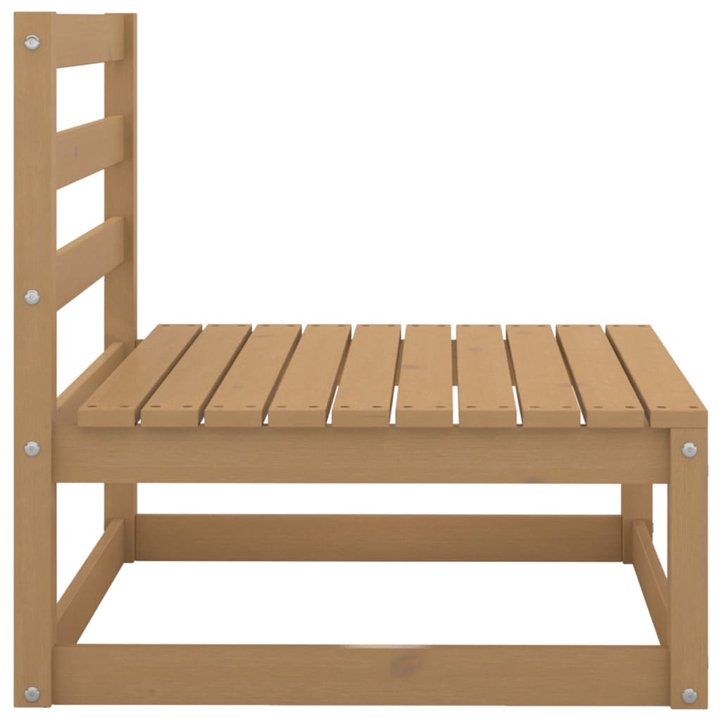 Honey Brown Pine Garden Sofa - Solid Wood, Elegant & Durable