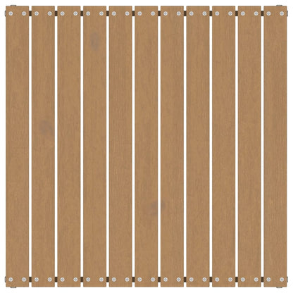 Honey Brown Pine Garden Footstool - 70x70x30 cm Solid Wood