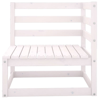 White Solid Wood Pine Garden Corner Sofas - 2 Piece Set