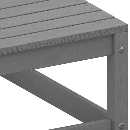 Grey Solid Wood Pine 2-Piece Garden Corner Sofas
