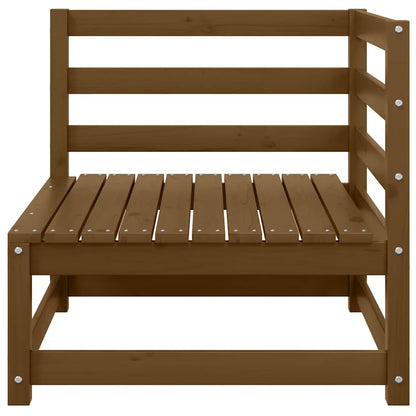 Garden Corner Sofas 2 pcs Honey Brown Solid Wood Pine