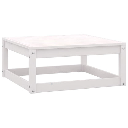 White Solid Pinewood 2-Piece Garden Lounge Set