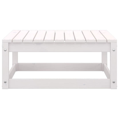 White Solid Pinewood 2-Piece Garden Lounge Set