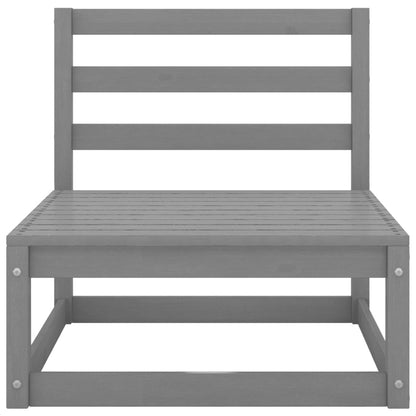Elegant 3-Piece Grey Garden Lounge Set in Solid Pinewood