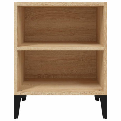 Sonoma Oak Bed Cabinet with Metal Legs - 40x30x50 cm
