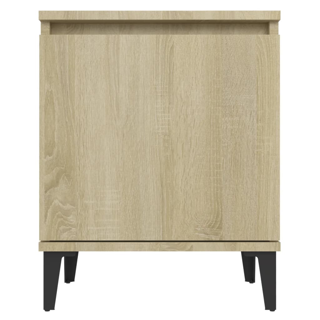 Sonoma Oak Bed Cabinet with Metal Legs - 40x30x50 cm