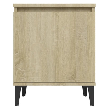 Sonoma Oak Bed Cabinet with Metal Legs - 40x30x50 cm