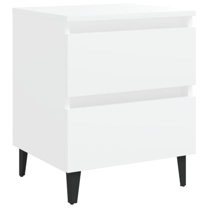 White Engineered Wood Bed Cabinet 40x35x50 cm - Stylish & Compact