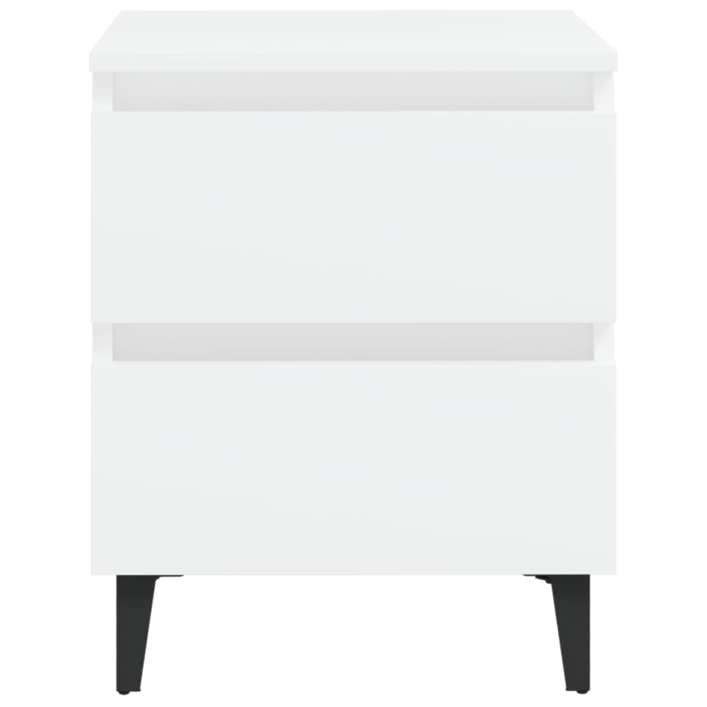 White Engineered Wood Bed Cabinet 40x35x50 cm - Stylish & Compact