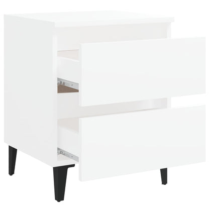White Engineered Wood Bed Cabinet 40x35x50 cm - Stylish & Compact