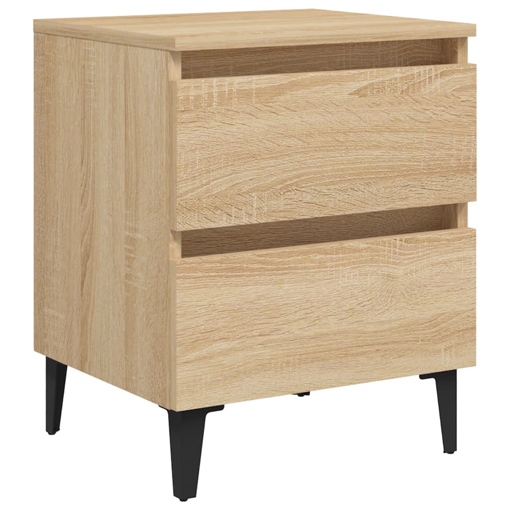 Compact Sonoma Oak Bed Cabinet, 40x35x50 cm, Engineered Wood