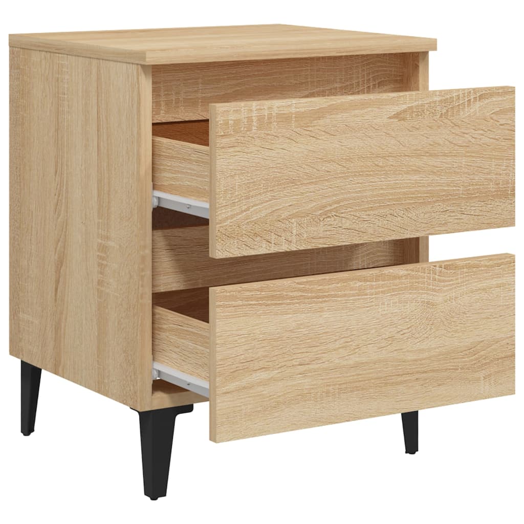 Compact Sonoma Oak Bed Cabinet, 40x35x50 cm, Engineered Wood