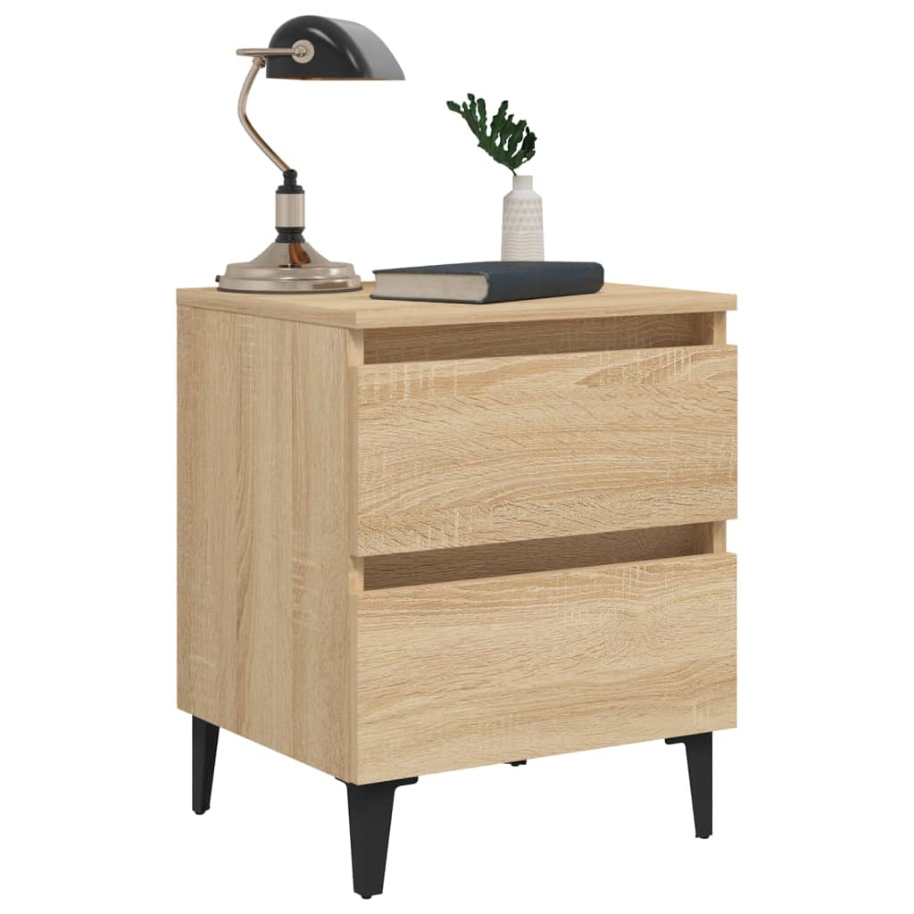 Compact Sonoma Oak Bed Cabinet, 40x35x50 cm, Engineered Wood