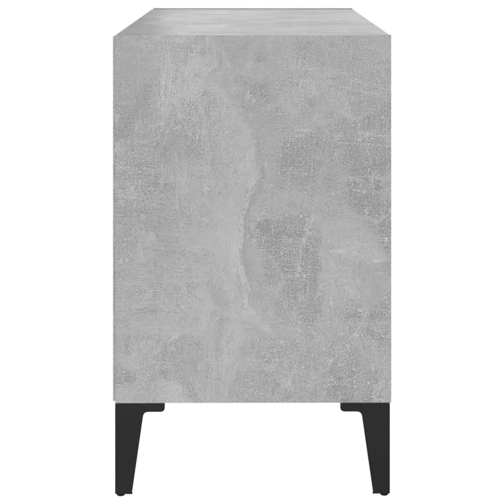 TV Cabinet with Metal Legs Concrete Grey 69.5x30x50 cm