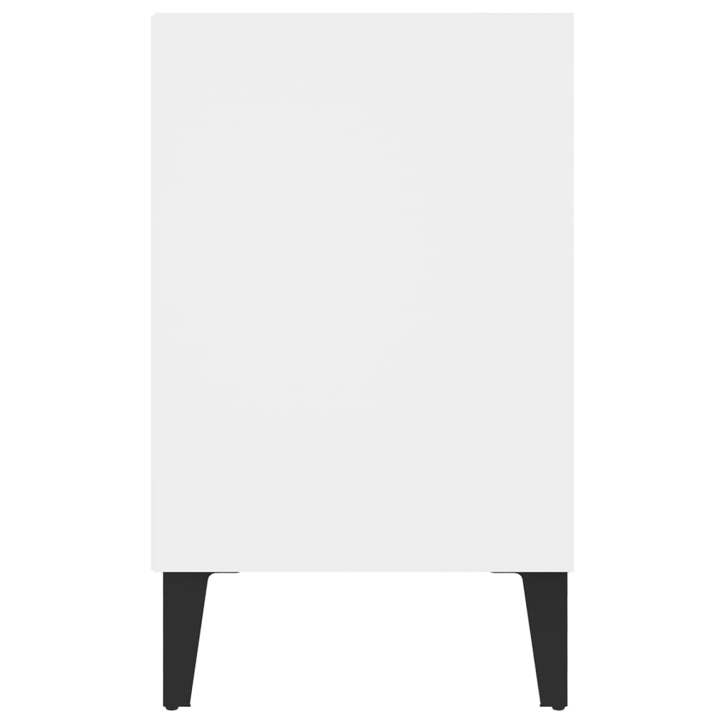 TV Cabinet with Metal Legs White 103.5x30x50 cm