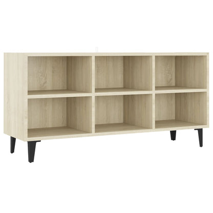 TV Cabinet with Metal Legs Sonoma Oak 103.5x30x50 cm