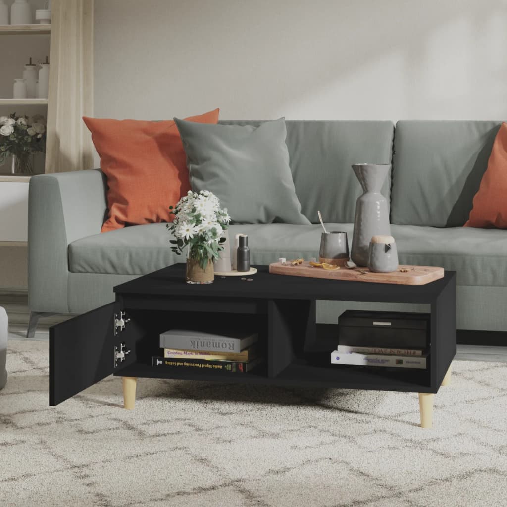 Coffee Table Black 90x60x35 cm Engineered Wood