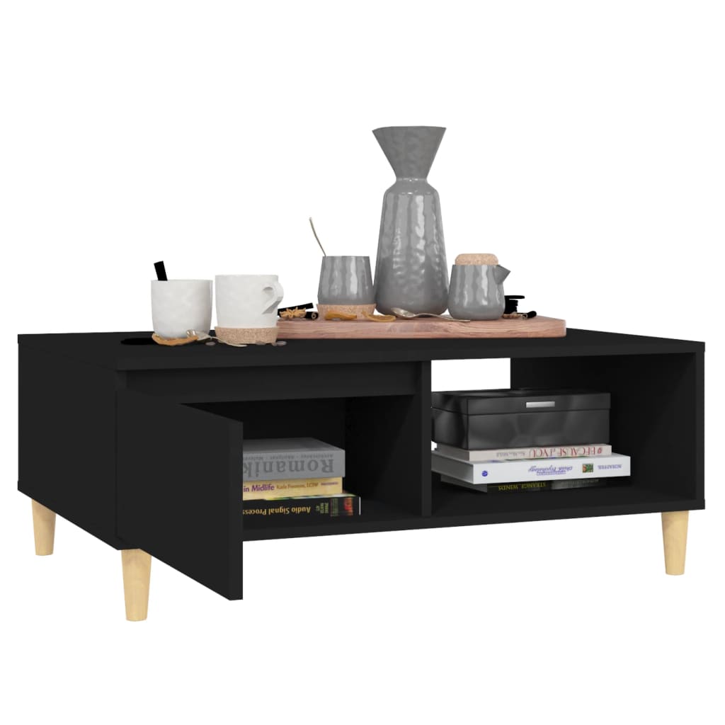 Coffee Table Black 90x60x35 cm Engineered Wood