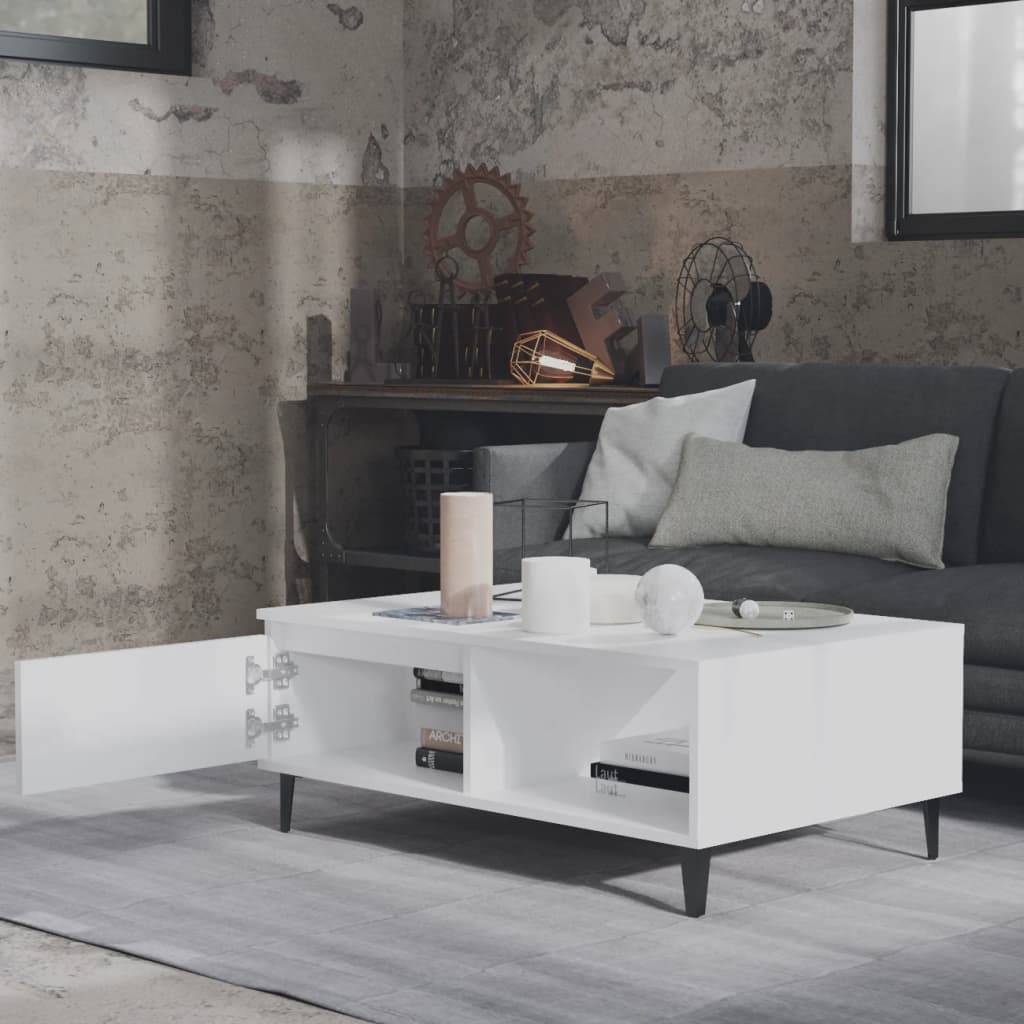 Coffee Table White 90x60x35 cm Engineered Wood