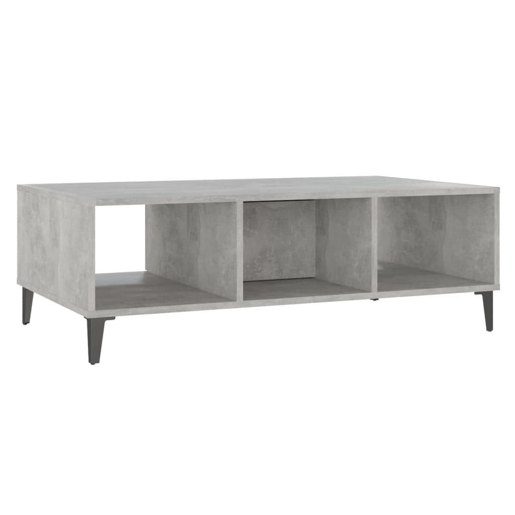 Coffee Table Concrete Grey 103.5x60x35 cm Engineered Wood