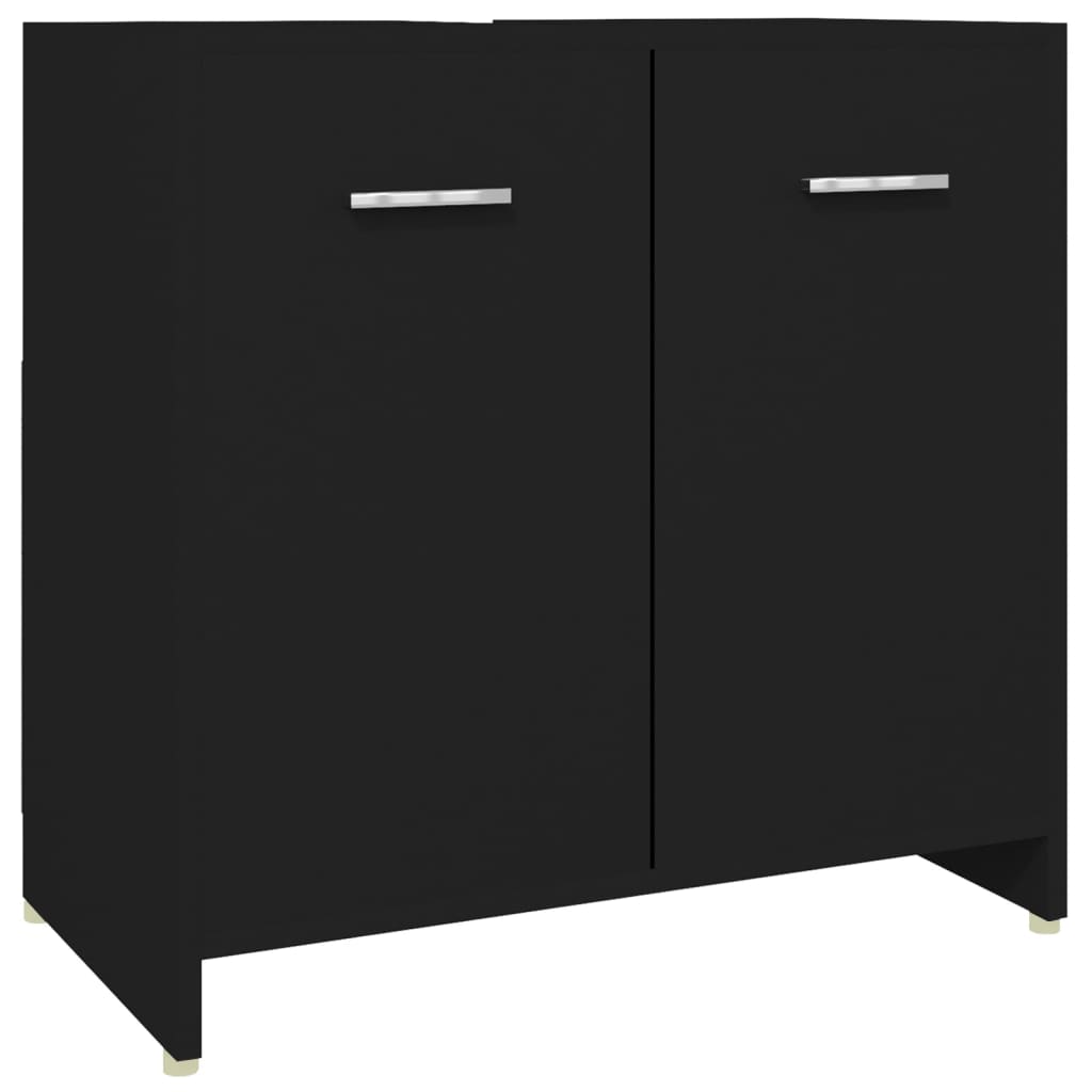 4 Piece Bathroom Furniture Set Black